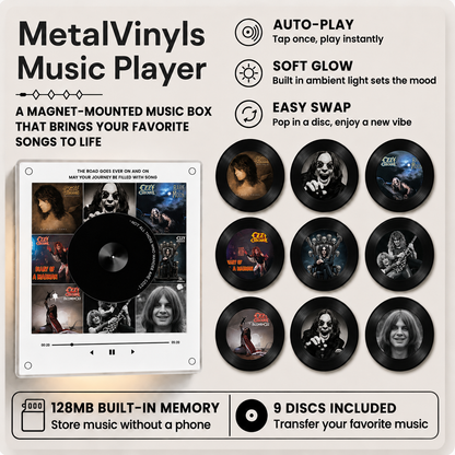 Metal Vinyls Magnetic Record Player