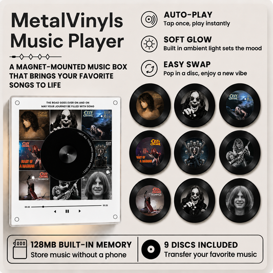 Metal Vinyls Magnetic Record Player